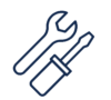 heating repair wrench and screwdriver icon